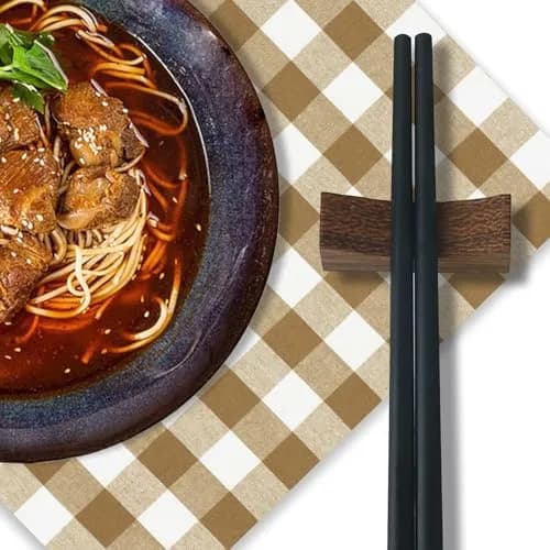 YTLX Natural Wenge Wood Chopstick Rests Set of 10 | Sturdy & Smooth for Kitchen Dining thumbnail 8