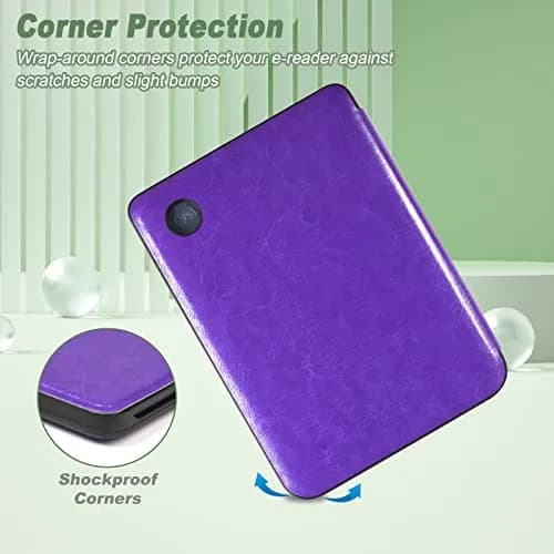DMLuna Case for Kobo Clara 2E 6" - Ultra Slim Lightweight Folio with Auto Sleep/Wake Function, Purple | Premium PU Leather Protective Cover thumbnail 4
