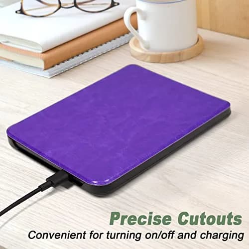 DMLuna Case for Kobo Clara 2E 6" - Ultra Slim Lightweight Folio with Auto Sleep/Wake Function, Purple | Premium PU Leather Protective Cover thumbnail 5
