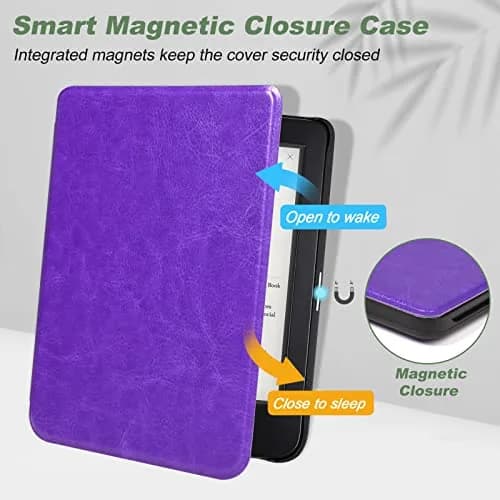 DMLuna Case for Kobo Clara 2E 6" - Ultra Slim Lightweight Folio with Auto Sleep/Wake Function, Purple | Premium PU Leather Protective Cover thumbnail 3
