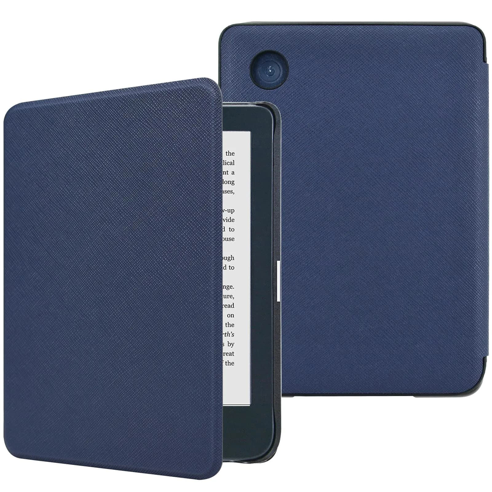 DMLuna Case for Kobo Clara 2E 6" - Ultra Slim Lightweight Folio with Auto Sleep/Wake Function, Purple | Premium PU Leather Protective Cover — Navy Blue