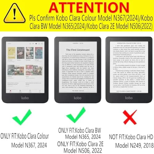 DMLuna Case for Kobo Clara 2E 6" - Ultra Slim Lightweight PU Leather Folio with Auto Sleep/Wake Function, Navy Blue | Imported from USA thumbnail 2
