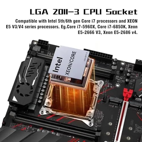 MACHINIST X99 MR9A PRO MAX Motherboard Intel LGA 2011-V3 DDR4 ATX Server | Quad-Channel 128GB ECC/Non-ECC Memory Support thumbnail 2