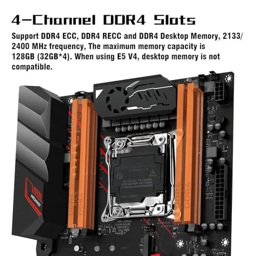 MACHINIST X99 MR9A PRO MAX Motherboard Intel LGA 2011-V3 DDR4 ATX Server | Quad-Channel 128GB ECC/Non-ECC Memory Support thumbnail 3