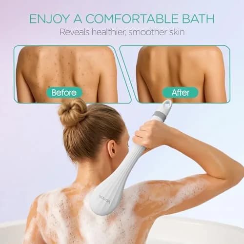 VOYOR BC100 Electric Body Brush with Long Handle | 4-in-1 Exfoliating Spin Brush for Shower thumbnail 7