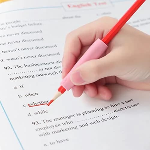 OSteed Pencil Grip, Extender & Cap 3 In 1 | Multi-Functional, Food-Grade Silicone, 6 Pcs thumbnail 5