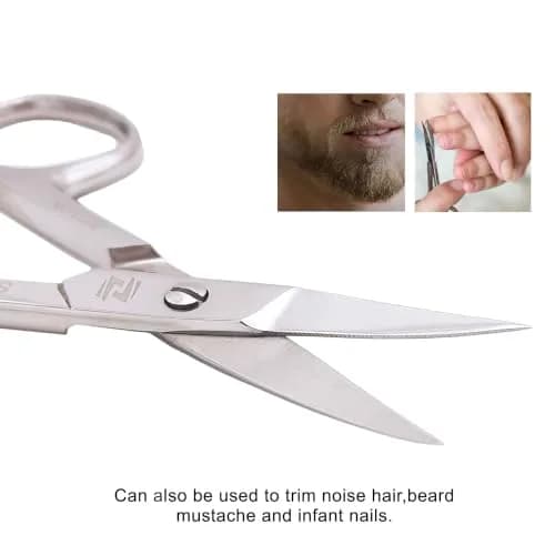 ZIZZLON Curved Micro Serrated Nail Scissors 22mm Blade | Professional Surgical Grade Stainless Steel thumbnail 4