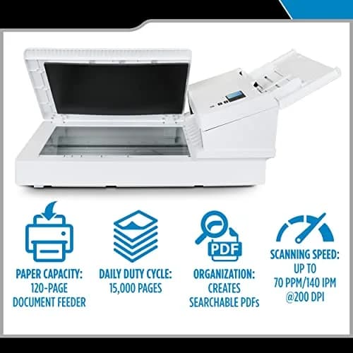 Visioneer Xerox FD70 Scanner, USB Duplex Flatbed Office Document Scanner for PC and Mac, 70 PPM, 120 Page ADF | High-Speed Duplex Document Scanner thumbnail 3