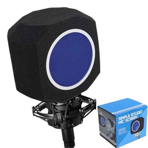 Piwerod Microphone Isolation Ball with Pop Filter for USB & Condenser Mics | Studio-Grade Sound & Noise Reduction thumbnail 1