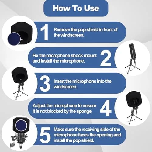 Piwerod Microphone Isolation Ball with Pop Filter for USB & Condenser Mics | Studio-Grade Sound & Noise Reduction thumbnail 4