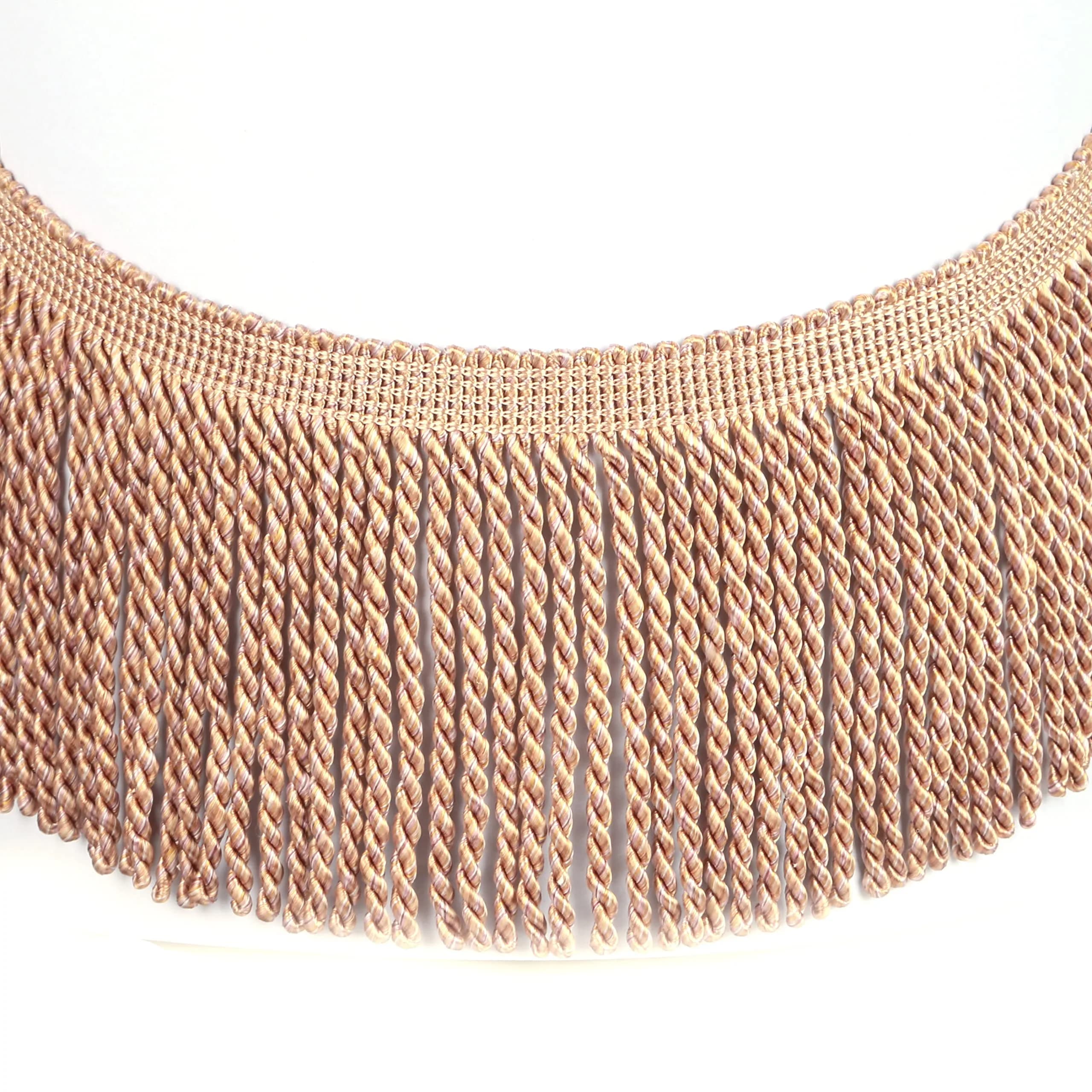 Fenghuangwu 4 Inch Wide Rayon Curtain Bullion Fringe Trim for DIY Sewing & Decoration — mix orange