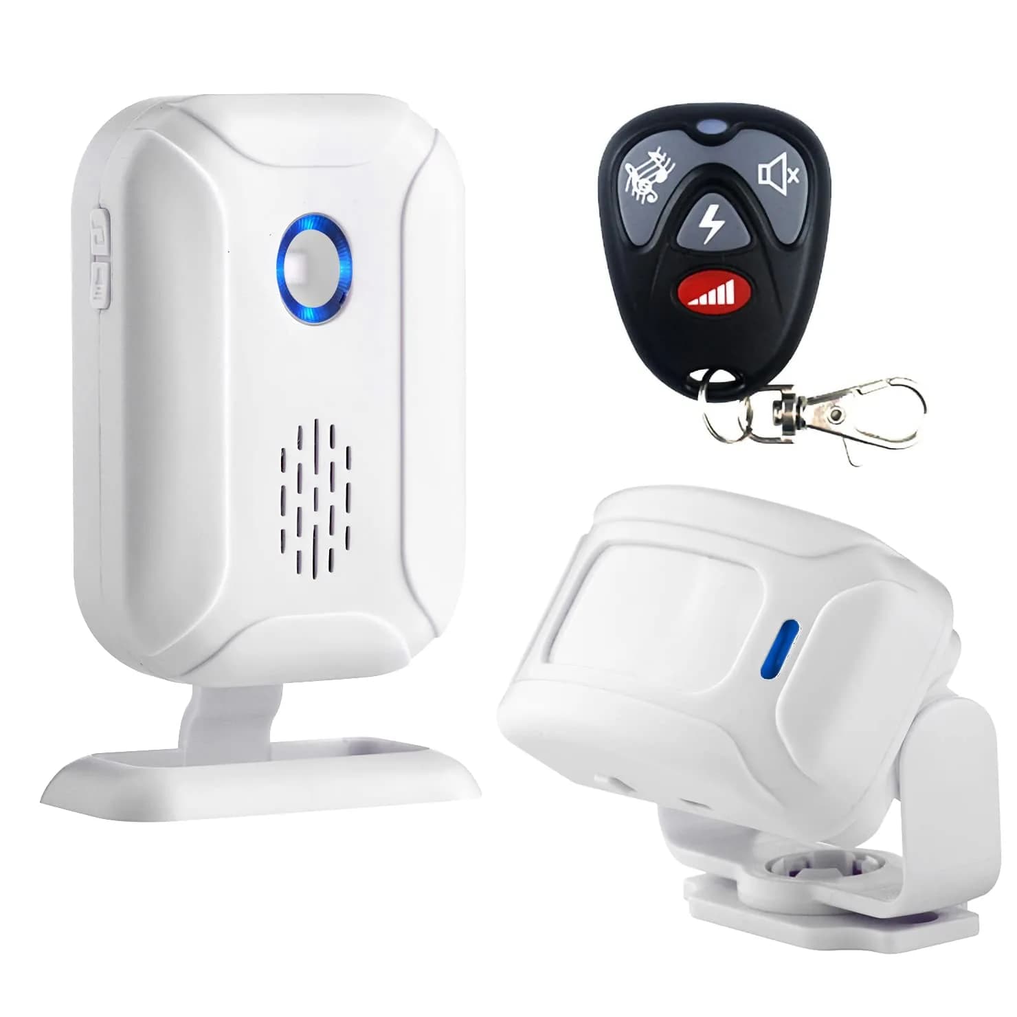 HENDUN Motion Sensor Doorbell & Bed Alarm for Elderly Dementia | 1 Receiver & 1 Transmitter — 1 Receiver & 1 Transmitters & 1 Remote