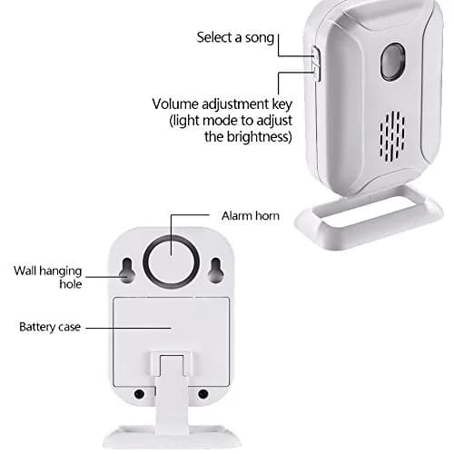 HENDUN Motion Sensor Doorbell Chime with Remote | 1 Receiver, 1 Transmitter, 1 Remote thumbnail 9