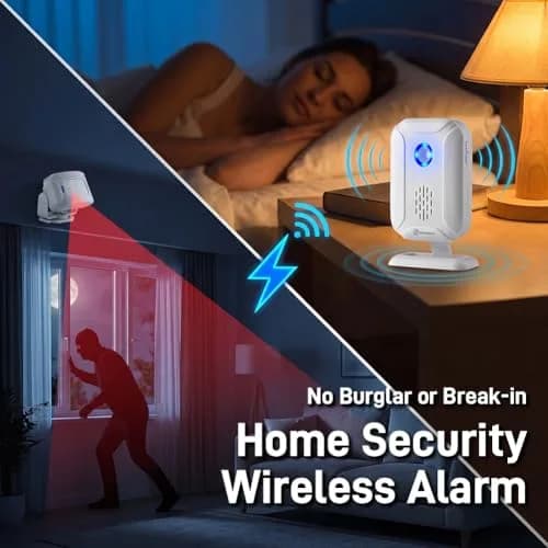 HENDUN Motion Sensor Doorbell Chime with Remote | 1 Receiver, 1 Transmitter, 1 Remote thumbnail 4
