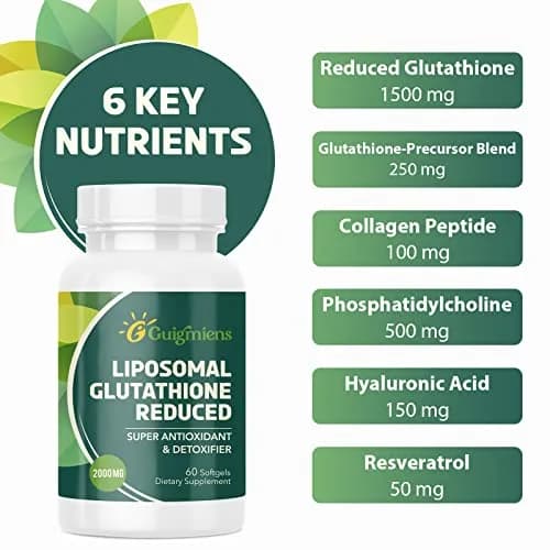 Guigmiens Liposomal Glutathione 2000 MG | Antioxidant Support for Bright Skin thumbnail 3
