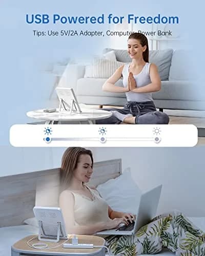 SUXIO Light Therapy Lamp 10000 Lux | 5500K Daylight White thumbnail 4