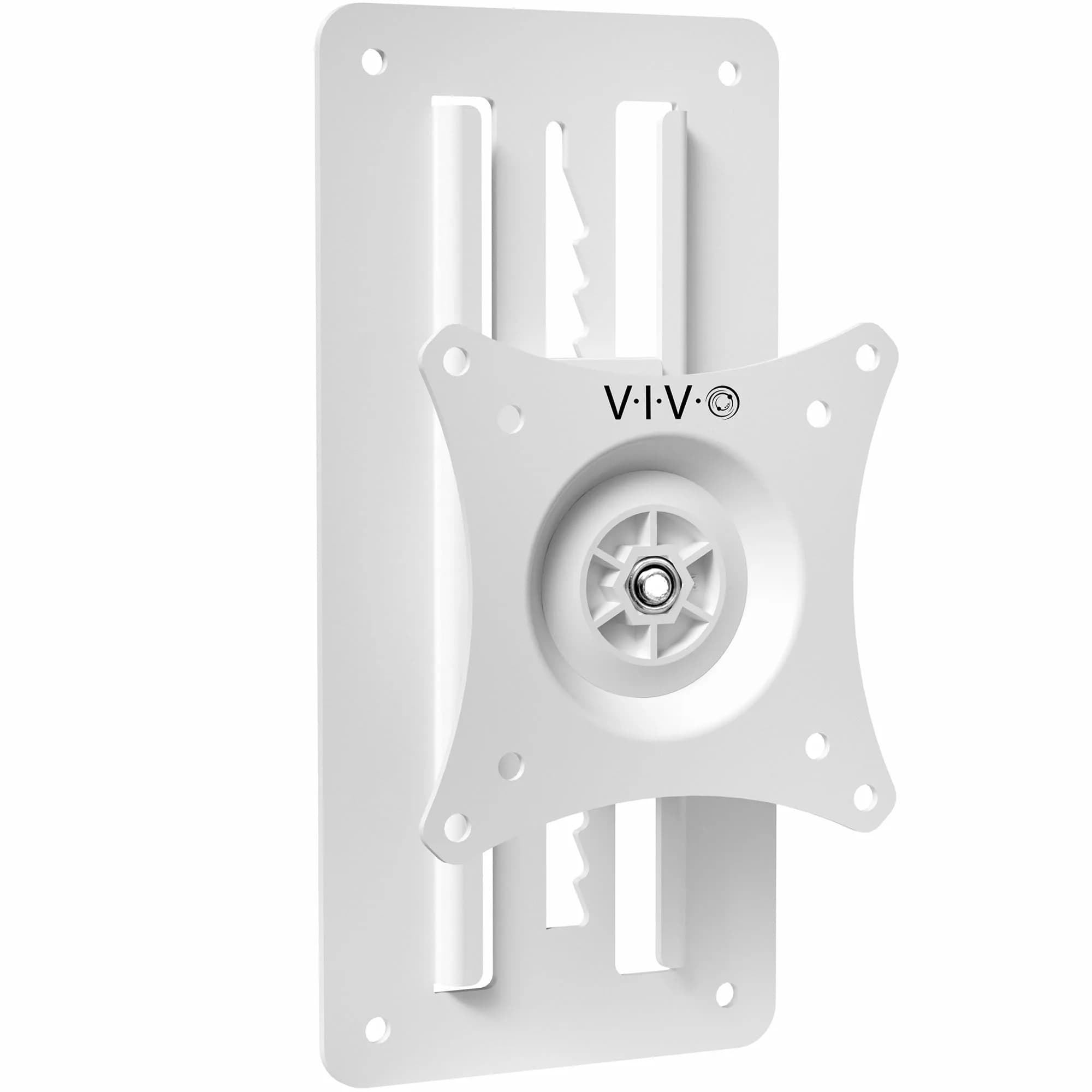 VIVO MOUNT-VW01A Black Single Monitor Wall Mount 17-32 inch | Ergonomic Height Adjustment — White