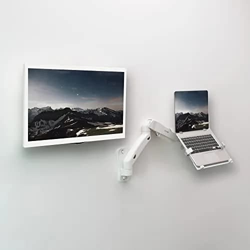 VIVO Height Adjustable Single Monitor Wall Mount (White) | Fits 17"-32" Screens, 7.98 kg Max Load, VESA 100x100mm thumbnail 9