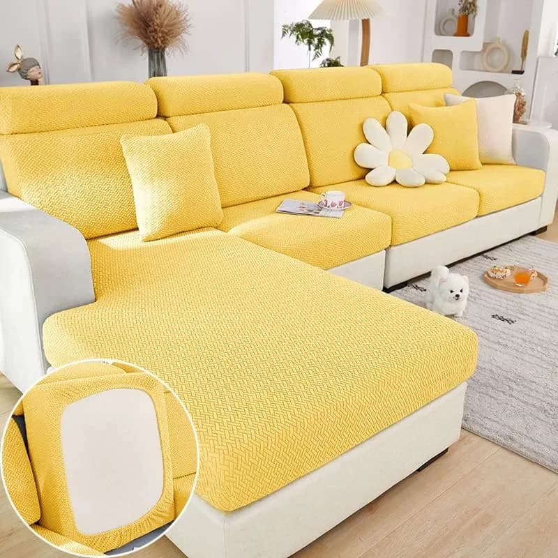 Jonuiony Universal Sofa Slipcover 2024 Wear-Resistant High Stretch Furniture Protector (Yellow, Large 1 Seat) | Full Sofa Coverage thumbnail 5