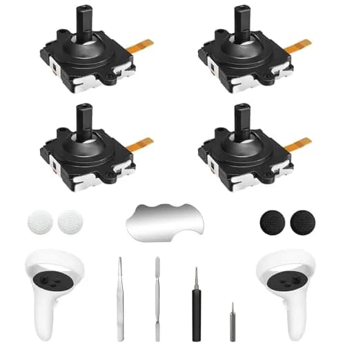 OLCLSS Joystick Replacement Kit for Oculus Quest 2 & Meta Quest 3 Controllers | 3rd Gen Analog Stick Repair Set with T5 Screwdriver & Thumbstick Caps thumbnail 1