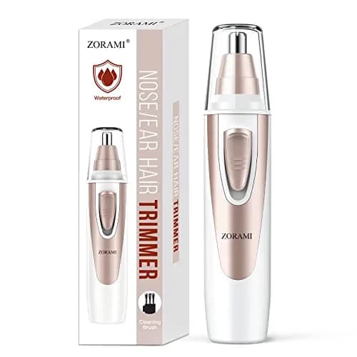 ZORAMI Professional Ear and Nose Hair Trimmer Pink | Painless Facial Hair Trimmer with IPX7 Waterproof thumbnail 1