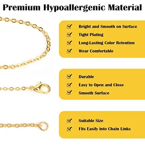 ROADPLUM Jewelry Making Chains 70Ft, 7 Colors 2mm | Bright, Wear-Resistant Necklace Chains thumbnail 4