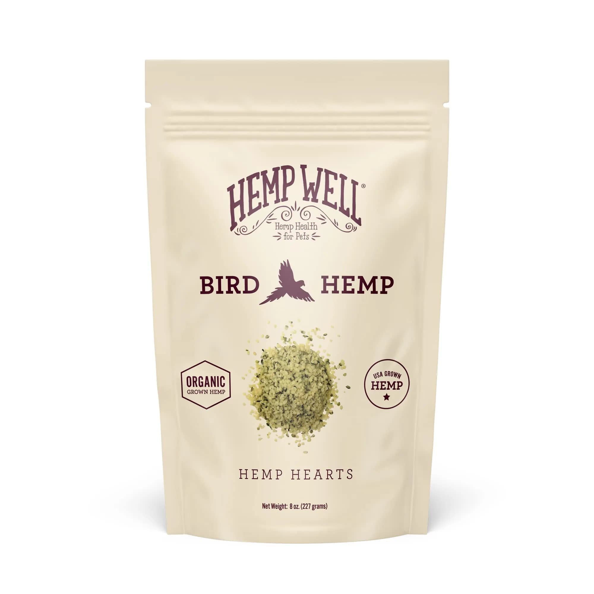 Hemp Well Organic Hemp Hearts for Birds 8 oz (227 g) | Immune & Relaxation Support - main product image