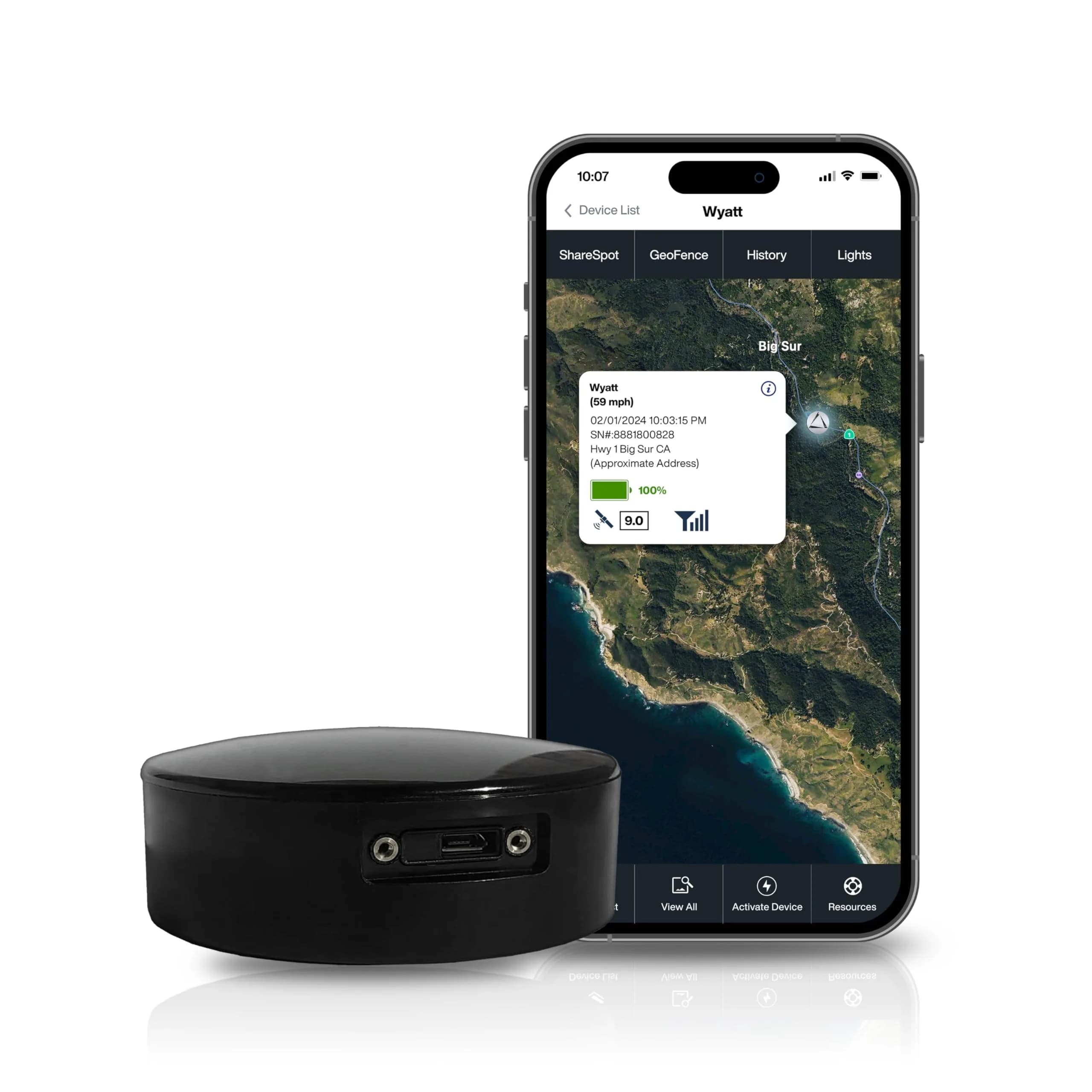 LandAirSea Overdrive GPS Tracker — Extended Battery, Waterproof, Magnetic | Real-Time Asset Tracking - main product image