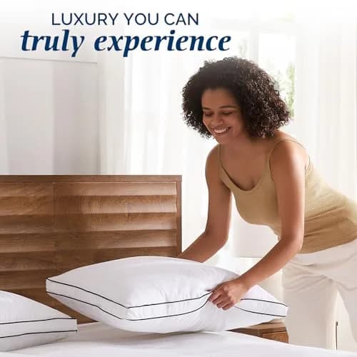 downluxe Goose Feather and Down Pillows King Set of 2 | Ultra-Soft, Ethically-Sourced thumbnail 5
