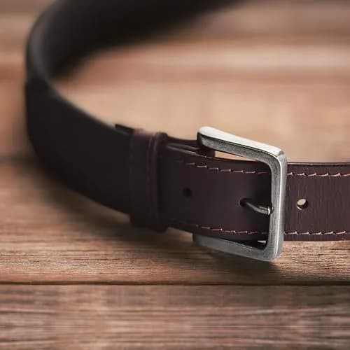 Wrangler Men's Leather Casual Belt for Jeans, Khakis & Dress Pants | Classic Style, Versatile Fit, Brown, 34 (Waist 31-32) thumbnail 6