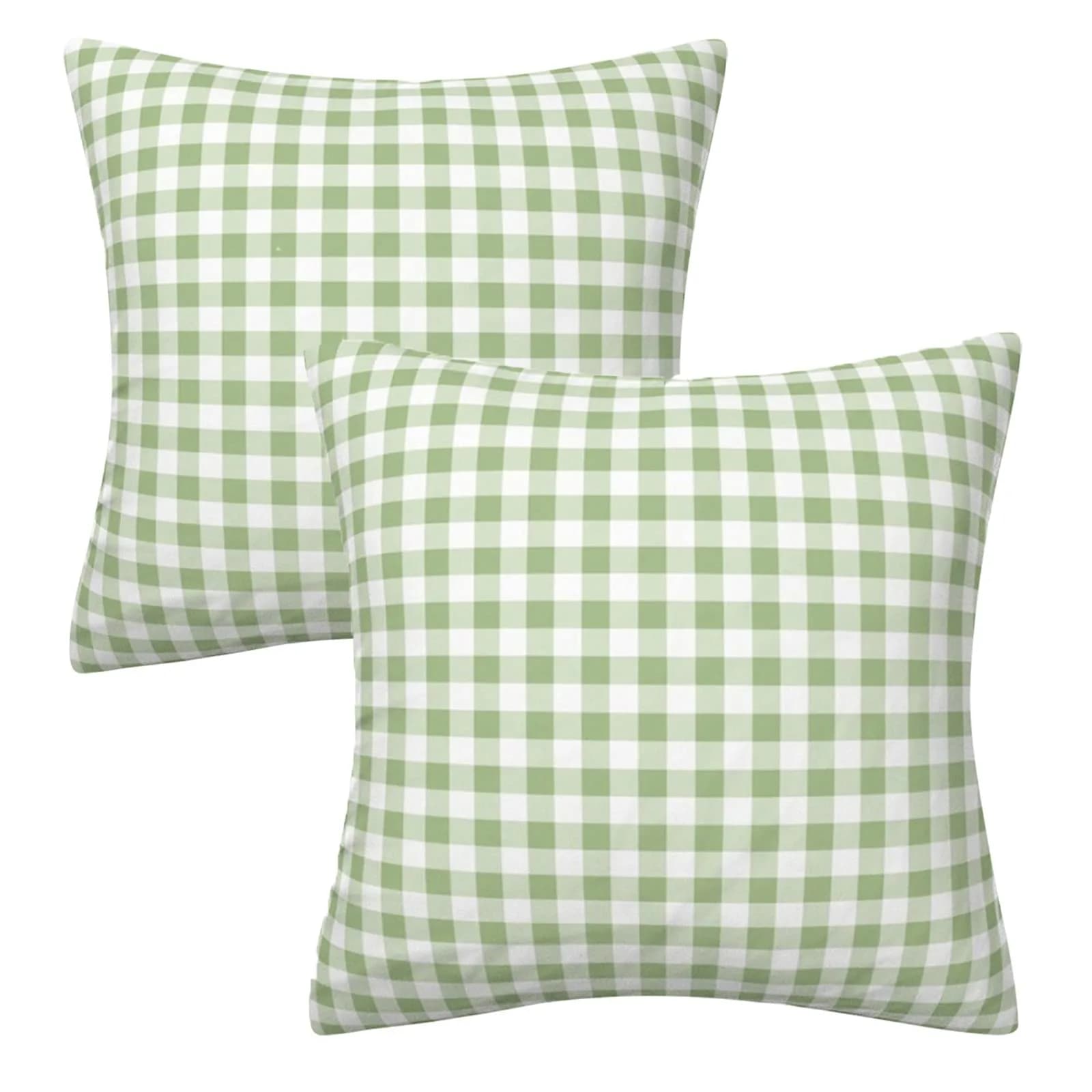 AHAHM Yellow and White Buffalo Check Plaid Throw Pillow Cover 45x45cm (18x18 Inch) Set of 2 | Farmhouse Decorative Cushion Case — Plaid 1