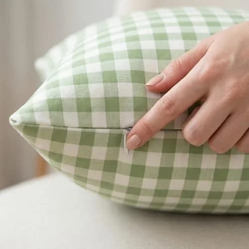 AHAHM Buffalo Check Plaid Throw Pillow Cover 40x40cm (16x16 Inch) Set of 2 | Farmhouse Decorative Cushion Case for Sofa & Outdoor thumbnail 4