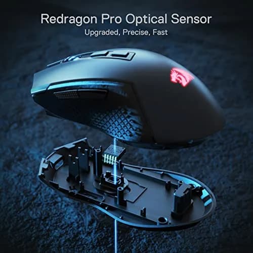 Redragon M693 Wireless Gaming Mouse 8000 DPI, 7 Macro Buttons, 3-Mode Connection | PC & Mac Gaming Mouse thumbnail 5