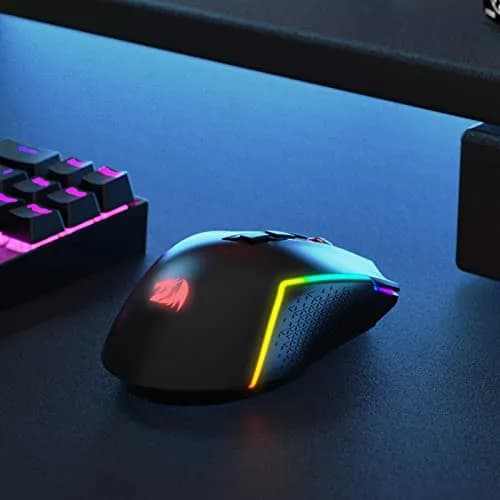 Redragon M693 Wireless Gaming Mouse 8000 DPI, 7 Macro Buttons, 3-Mode Connection | PC & Mac Gaming Mouse thumbnail 8