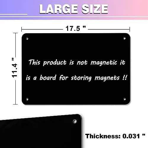 HYHOSHI Black Magnetic Board 44.5cm x 29cm (2-Pack) | Display Photos, Notes, and Magnets thumbnail 2