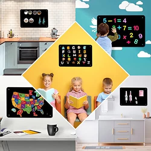 HYHOSHI Black Magnetic Board 43.9 cm x 29 cm (17.5" x 11.4") | Display Photos, Notes, Magnets thumbnail 6