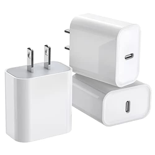 DelTucci 3Pack USB C Charger Blocks 20W | Fast Charging Power Delivery for iPhone & Android thumbnail 1