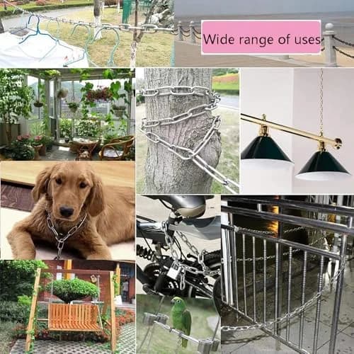4every SUS304 Stainless Steel Chain 2mm x 3m (0.08" x 9.8ft) | Light Duty Utility Chain for Home & Outdoor Use thumbnail 6