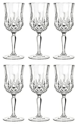 Barski Wine Glass - Goblet - Red & White Wine - Water - Set of 6 | Elegant European Crystal Design thumbnail 1