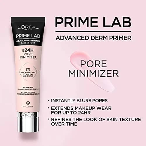 L'Oreal Paris Prime Lab Pore Minimizer Face Primer 1.01 Fl Oz | Extends Makeup & Refines Skin thumbnail 2