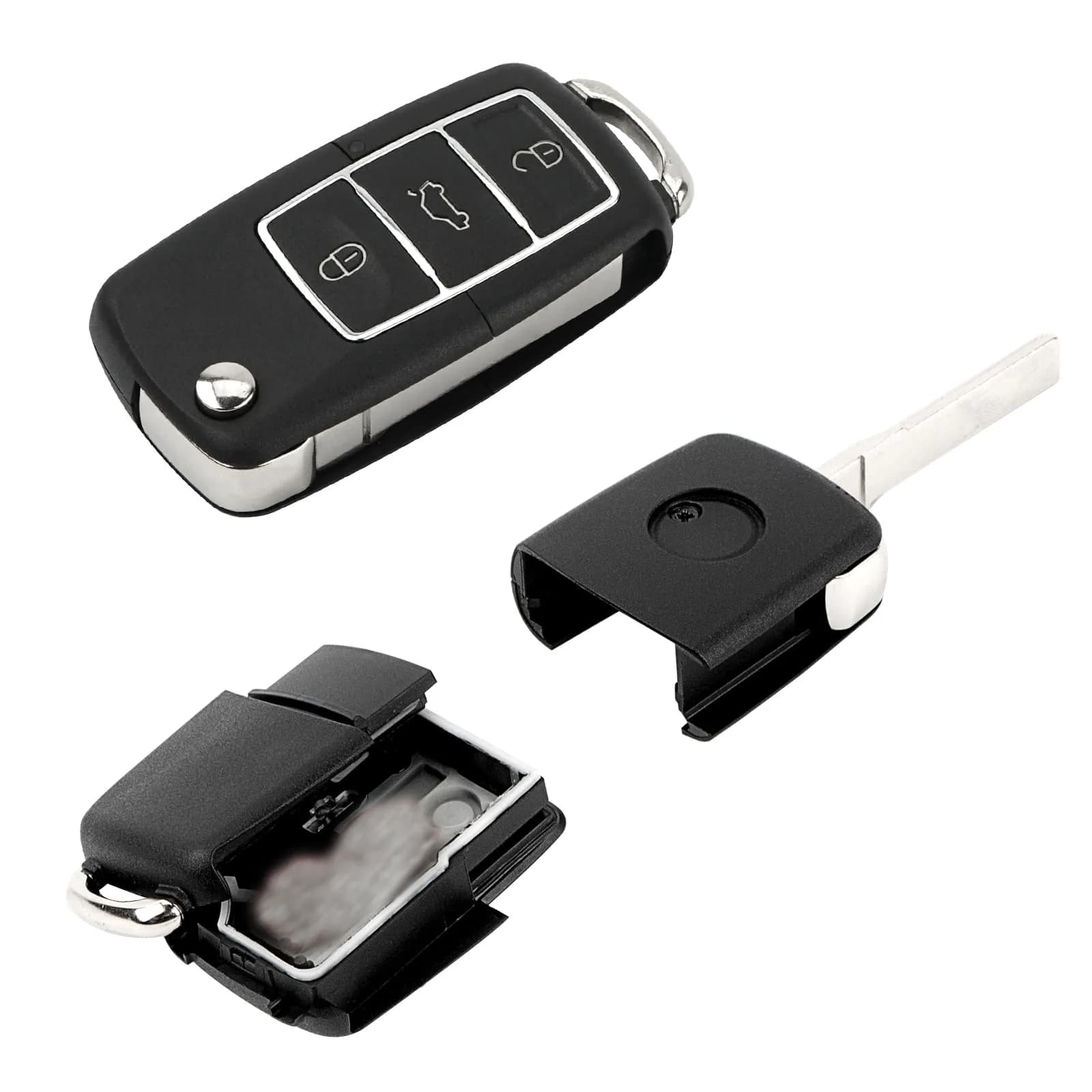 LUEXBOX 2 Pack Fake Car Key Secret Safe Containers | 7.5cm x 3.5cm x 1.5cm (Interior: 3.7cm x 2.2cm x 0.6cm) - main product image