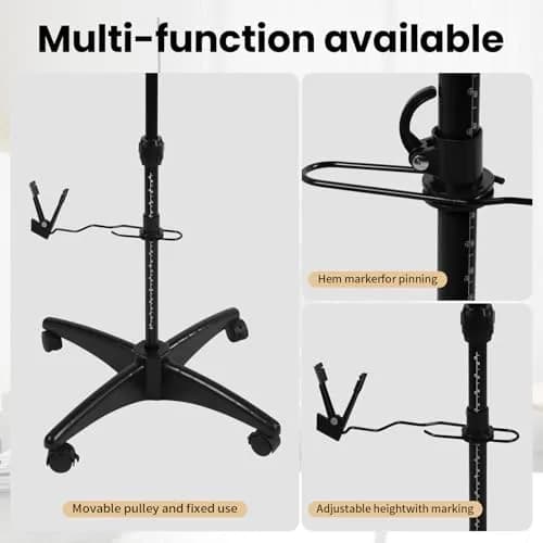 PDM WORLDWIDE Black Adjustable Sewing Dress Form Mannequin Size 12-18 | Fully Adjustable, Stable Base, Cotton Cover thumbnail 6