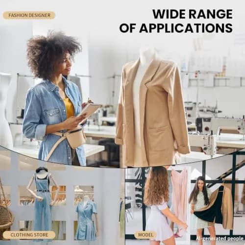 PDM WORLDWIDE Black Adjustable Sewing Dress Form Mannequin Size 12-18 | Fully Adjustable, Stable Base, Cotton Cover thumbnail 7