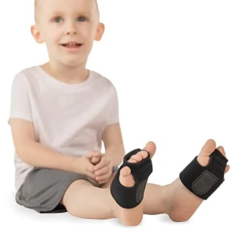 BraceAbility Patented Toe Walking Braces for Kids - Pediatric Foot Supports for Autism, Cerebral Palsy, ADHD, Youth Neurological Disorders (Large Pair, Black) thumbnail 1