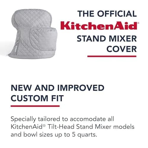 KitchenAid Fitted Tilt-Head Stand Mixer Cover Grey 36.6cm x 45.7cm x 25.4cm | Protects Mixer from Dust & Scratches thumbnail 7