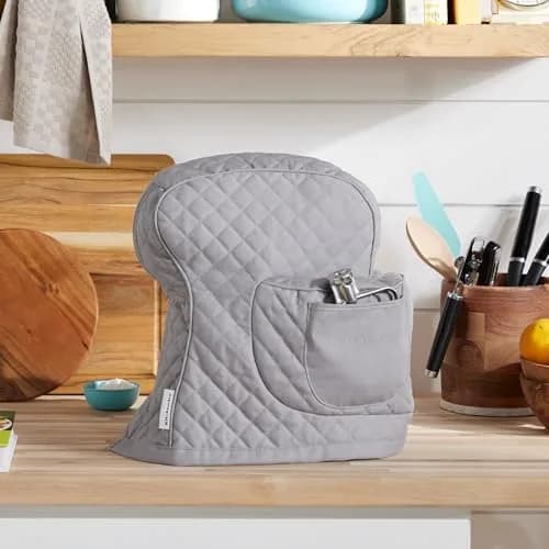 KitchenAid Fitted Tilt-Head Stand Mixer Cover Grey 36.6cm x 45.7cm x 25.4cm | Protects Mixer from Dust & Scratches thumbnail 2