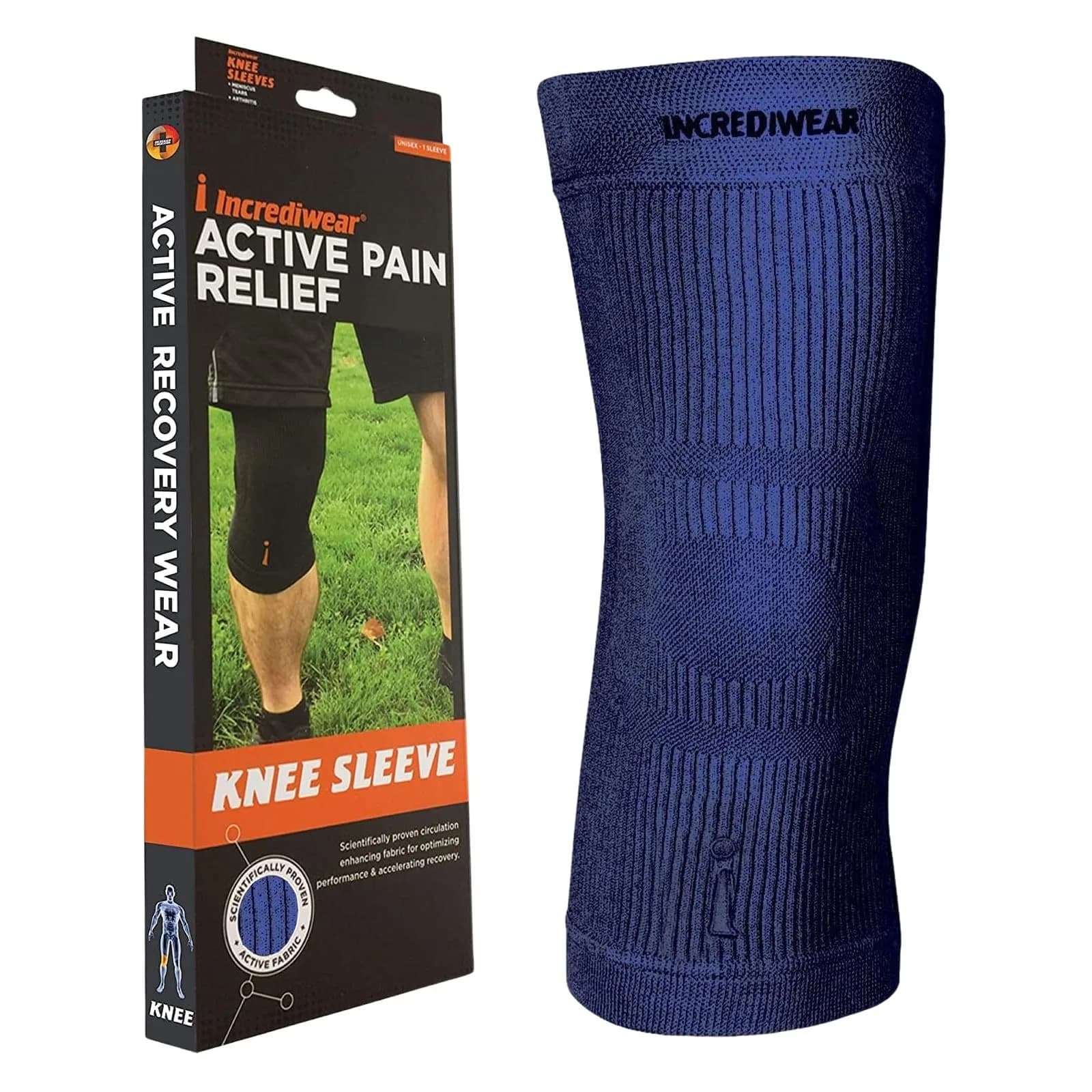 Incrediwear Knee Sleeve – Knee Braces for Knee Pain, Joint Pain Relief, Swelling, Inflammation Relief, and Circulation, Knee Support for Women and Men (Navy, X-Large)