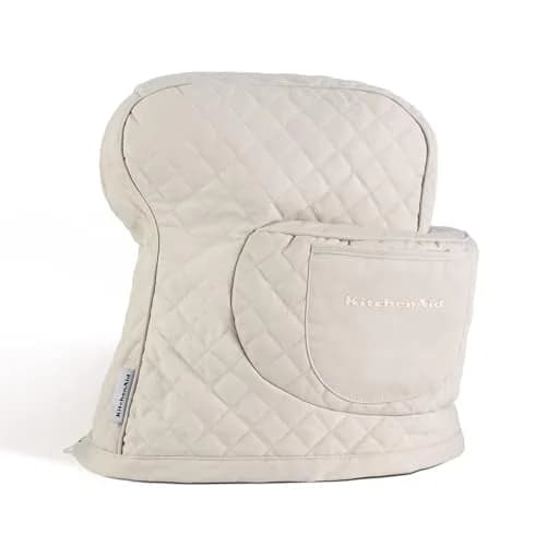 KitchenAid Fitted Tilt-Head Stand Mixer Cover with Storage Pocket, Quilted 100% Cotton, 36.6cm x 45.7cm (14.4"x18"), Milkshake Tan thumbnail 1