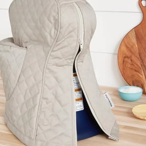 KitchenAid Fitted Tilt-Head Stand Mixer Cover with Storage Pocket, Quilted 100% Cotton, 36.6cm x 45.7cm (14.4"x18"), Milkshake Tan thumbnail 5