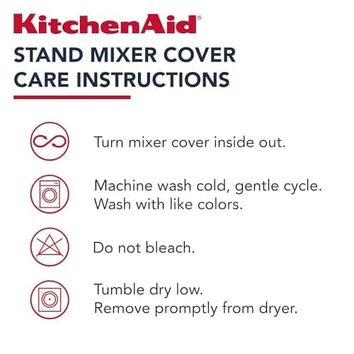 KitchenAid Fitted Tilt-Head Stand Mixer Cover with Storage Pocket, Quilted 100% Cotton, 36.6cm x 45.7cm (14.4"x18"), Milkshake Tan thumbnail 6